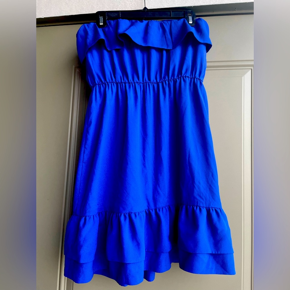 Arden B royal blue ruffle dress